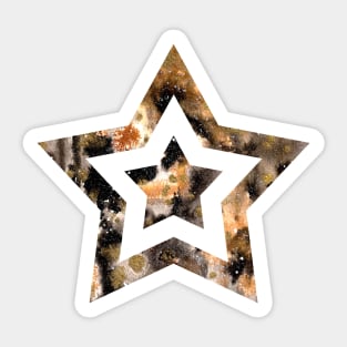 Metallic Earth Stars Sticker